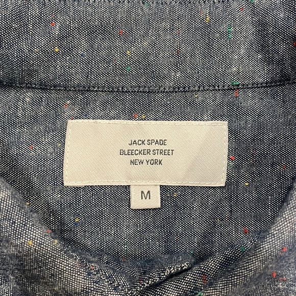 Jack spade size medium blue with color specks short sleeve button up - Picture 4 of 6